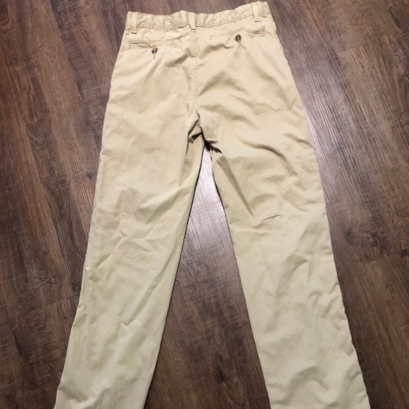 JK Khaki Flat Front Pants Cotton Uniform Boys 16 - Picture 2 of 6